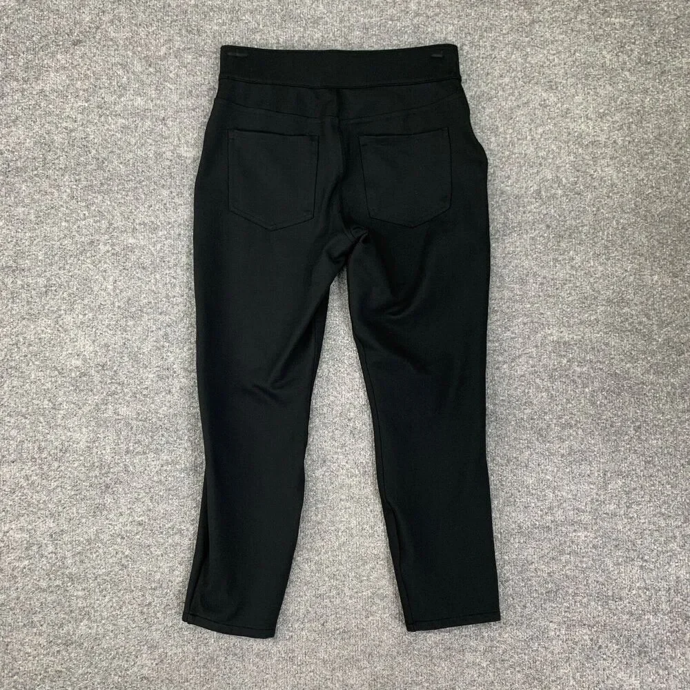 Spanx Pant Womens SP Small Petite The Perfect Black Ankle Ponte Knit Pull On